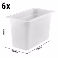 (6 szt.) CAMBRO | Pojemnik GN 1/3 – polipropylen – wysokość: 200 mm – mleczny