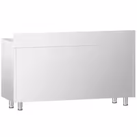 خزانة قاعدية ستانلس ستيل KOPENHAGEN PREMIUM - 1400x700mm - أبواب منزلقة، ووحدة أدراج 3 يمين - مع حاجز خلفي