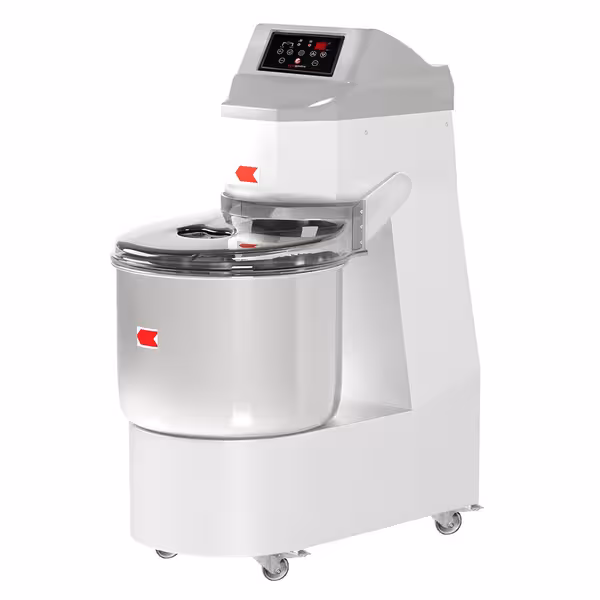 Pekarska spiralna miješalica za tijesto - 60 l / 35 kg - 2 brzine - s fiksnom posudom - s timerom - 400 V - za pizzu i kruh