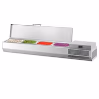 Aukstuma galda vitrīna PREMIUM PLUS - 1328x413 mm - 4 x GN 1/3