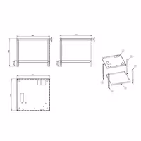 Postolje - GS serija - za perilicu posuđa i perilne košare - 586x568x496 mm