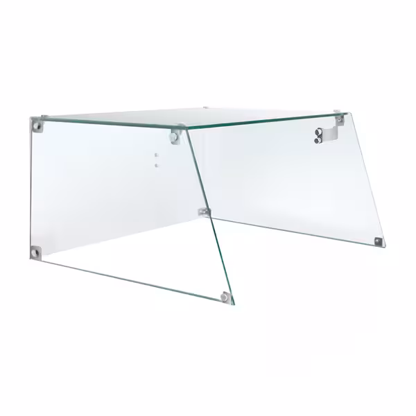 Glass Sneeze Guard - for Hot Dog Roller HDGJ11N - 460x480x250mm