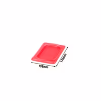 (6 szt.) CAMBRO | Pokrywa GN 1/9 SafeTrak – polipropylen – czerwona