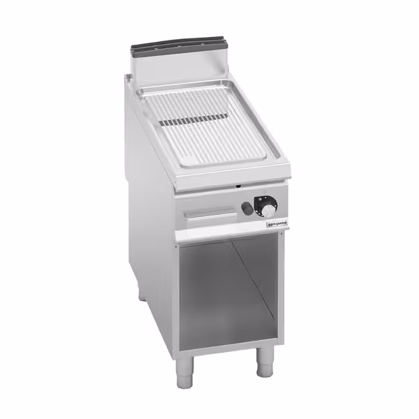 Gázüzemű rostlap - 7 kW - Bordázott - álló - nyitott tárolóval