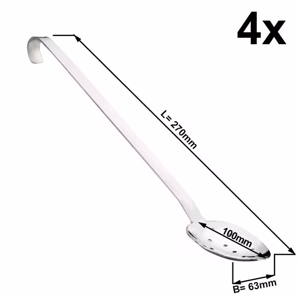 (4 buc) Polonic de servire - Ø 63 mm - Lungime: 350 mm - oțel inoxidabil - PROFESIONAL