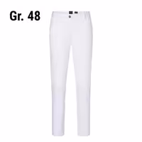 (6 pieces) KARLOWSKY | Men's 5-Pocket Work Trousers – White - Size 48 - Cotton-Polyester Stretch