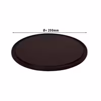 Pizza Tabağı Yuvarlak Düz - Polietilen, Ø200mm, Oluklu/Kanallı Yüzey, Kahverengi