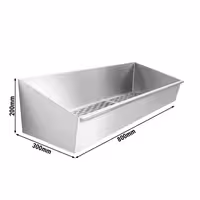Tabuleiro perfurado para batatas fritas em aço inoxidável - 800x300mm