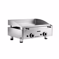 Plinski roštilj – s tvrdim kromiranim premazom – 6,2 kW – glatka – površina za kuhanje: 555 x 400 mm
