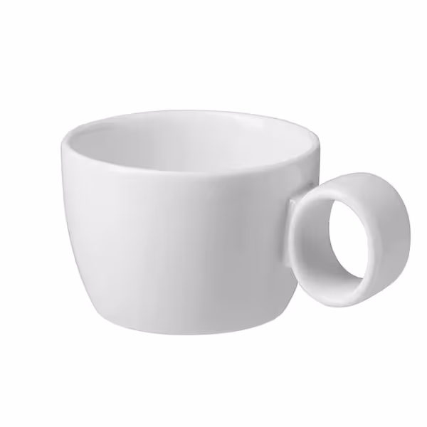 (6 adet) LUX - Espresso Fincanı Maastricht - 80ml - Elfenbeinweiß
