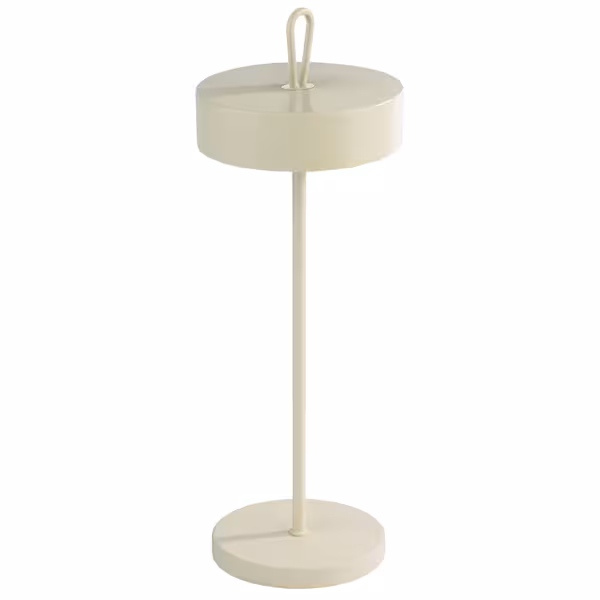 Şarj Edilebilir Masa Lambası - CLEO MINI - 3 kademeli kısılabilir - Ø120x350mm - Whisper White