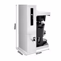 Commercial Filter Coffee Machine - 5L - 4.5 kW - with direct water connection & hot water tap - incl. thermal container
