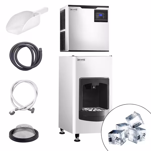 Commercial Ice Machine - Cube - 160kg/24h - with Ice Dispenser