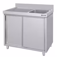 Sudoper s ormarićem ECO - inox - 1000 x 700 mm - s 1 koritom - korito desno