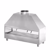 Commercial Charcoal BBQ Grill - Stainless Steel - 2000mm