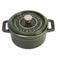 STAUB | Mini Cocotte Round Enamelled Cast Iron Casserole Dish – Ø10 cm – Basil Green