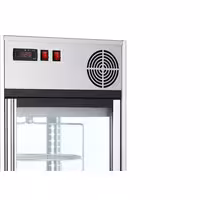 Countertop 4-Sided Glass Display Fridge - 108L - 470mm - Double glazing - square - with 4 rotating shelves - 1 glass door - for patisserie
