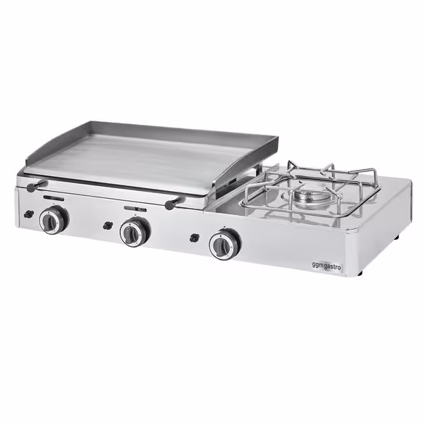 Gázüzemű rostlap - 8,7 kW - Sima - Sütőfelület: 583x395 mm - asztali - Professzionális