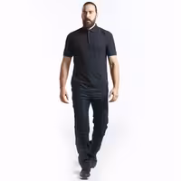 (5 pcs) Men’s Cotton Polo Shirt - Black - Size: L