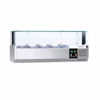 Nadstawka chłodnicza do na dodatki PREMIUM - 1200x395mm - 3x GN 1/3 + 1x GN 1/2 - z oświetleniem LED