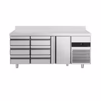 Commercial Counter Fridge PREMIUM - 1865x700mm - with 1 door - 6 drawers - with upstand - capacity 474 litres