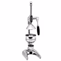 Heavy Duty Lever Citrus Press - Ergonomic Handle(s) - Chrome - Chrome-Plated Cast Iron