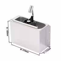 Dondurma Kaşık Yıkama Ünitesi - Kepçe ve Spatula Yıkama 270x112x180mm ile kepçe yıkama duşu süzgeç parçası dahil