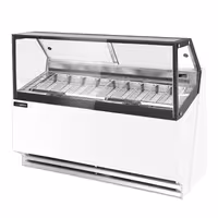 Ice Cream Display Freezer | THEO - 1771mm - Ventilated cooling - with LED lighting - for 9 x 5 litres Napoli pans - White