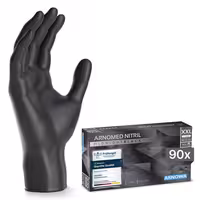 (10 pieces) ARNOWA | Disposable nitrile gloves - 90 pieces - Size XXL - Black