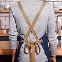 KARLOWSKY | Urban Twill Cross Back Bib Apron – Steel Blue - 700×850 mm