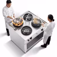 Fogão wok a gás - 60kW - 4 queimador(es) - incl. 2 torneira(s)