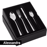 Cutlery set - Alessandra - 18/10 stainless steel - incl. cutlery box