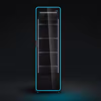 Nevera expositora de bebidas - 670mm - 550 litros - 1 puerta de cristal - con iluminación LED - display digital de temperatura