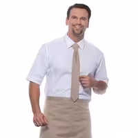 (5 pieces) KARLOWSKY | Slim Uniform Tie – Sand - 148 x 6.5 cm - 95°C washable - Easy-care