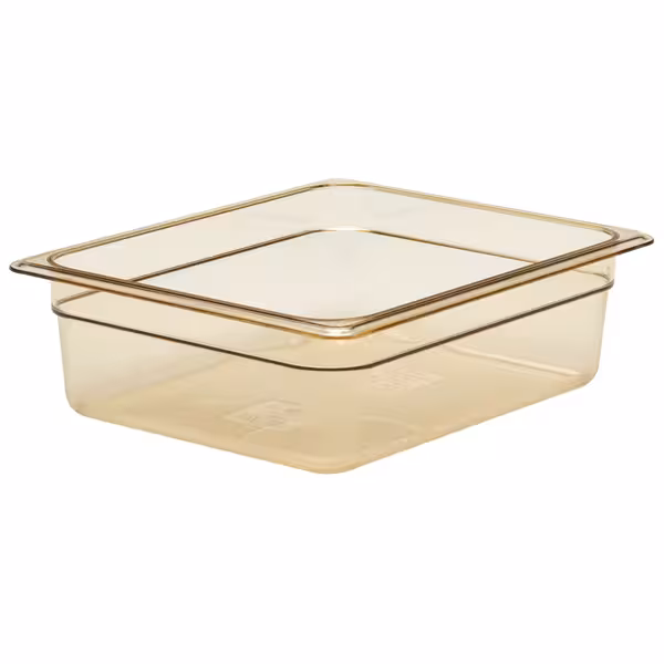 (6 szt.) CAMBRO | Pojemnik GN 1/2 H-PAN™ – wysokość: 100 mm – odporny na wysoką temperaturę – bursztynowy
