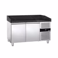 Commercial Pizza Prep Counter - Granite Top PREMIUM - 1500x800mm - with 2 doors