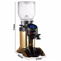 Commercial Coffee Grinder - 2kg - 63dB - with Dispenser (Doser) - Gold
