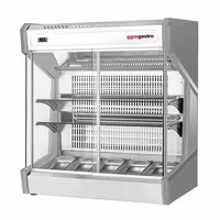 Countertop display fridge - 220L - 1003mm - Double glazing - with 2 glass shelves - 2 rear sliding glass doors - for 5x GN 1/3