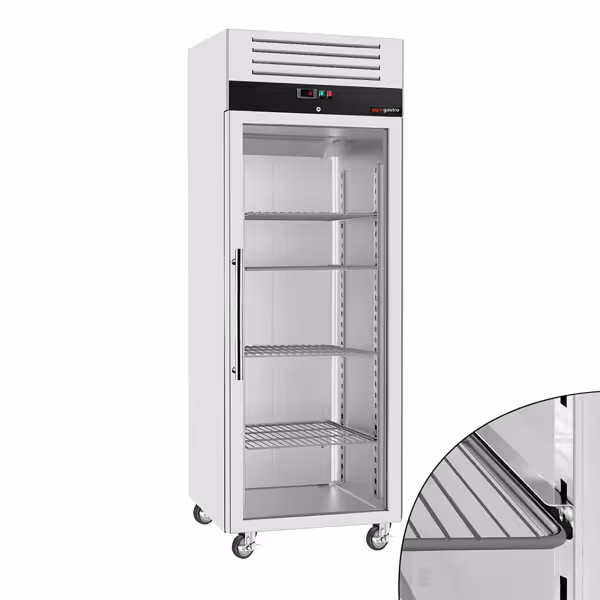 Szafa mroźnicza ECO – stal nierdzewna – GN 2/1 – 700 L – z 1 drzwiami szklanymi