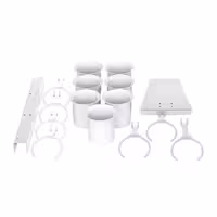 Cutlery Tray - Ø 100mm - Stainless steel - with 7 compartments - White