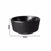 (36 adet) Ramekin (Sos Kasesi) - FLOAT - Melamin - 30ml - yuvarlak - Ø55mm - Siyah