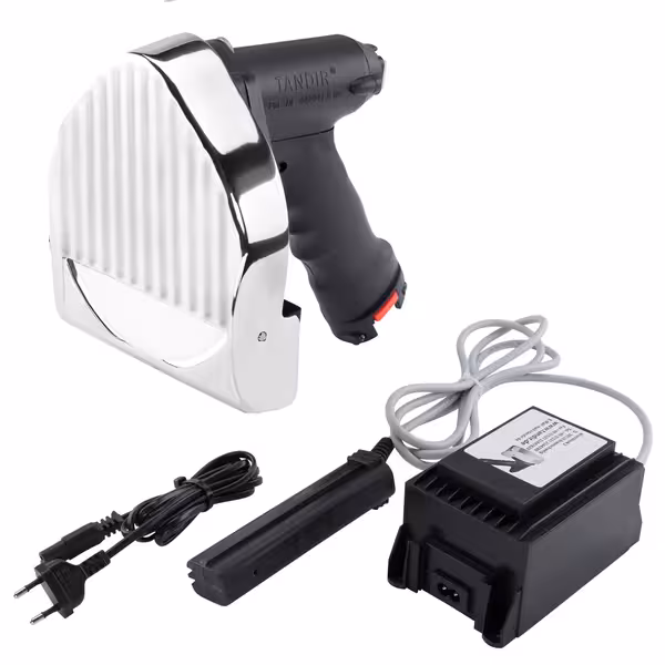 TANDIR® | Elektrisch kebabmes II 140 - incl. 2 messen, slijpsteen, kabel & tafelvoeding
