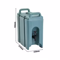 CAMBRO | CAMTAINERS® Commercial Insulated Beverage Dispenser – 9.5 L – Slate Blue – Stackable – NSF