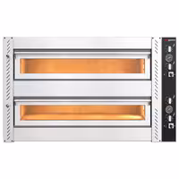 Electric Deck Pizza Oven - Twin Deck - Refractory Stone Deck - 6+6 x Ø 30cm (12") - Mechanical Controls - up to 450°C