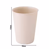 (60 pcs) Reusable Ribbed Tumbler - 400ml - Ø 90mm - Cream White