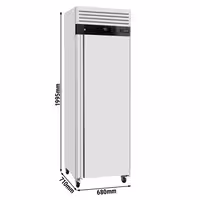 RST-kylmäkaappi ECO - GN 1/1 - 680 mm - 600 l - +0…+8 °C - mitat 1 ovi - digitaalinen termostaatti, automaattinen sulatus, R290, lukittava, 4 pyörää