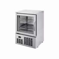 Mini zamrzivač - inox kućište - 570 mm - neto 95 l - s jednim staklenim vratima