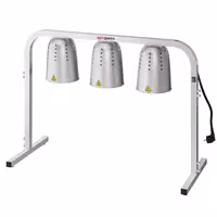 Infracrveni grijaći most s 3 grijaće lampe – 750 W – podesive visine – srebrni