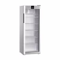 LIEBHERR | Szafa chłodnicza PERFORMANCE – 347 L – od +1 do +15 °C – z wnętrzem z tworzywa sztucznego i 1 drzwiami szklanymi – szara