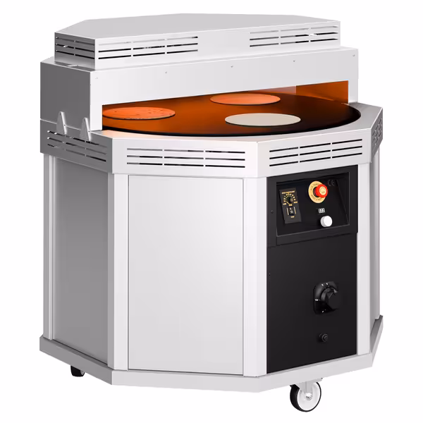 Commercial Lavash & Flatbread gas Oven – Rotary Plate Ø 900 mm – 20 kW – On Castors